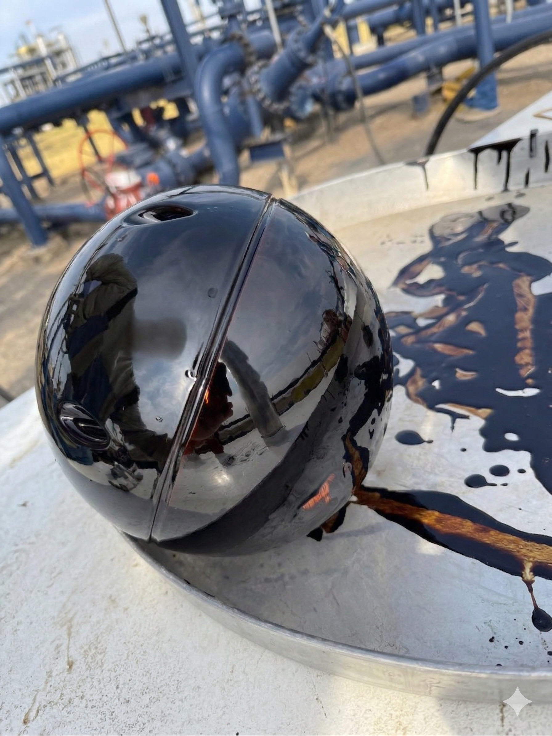 Inspection sphere deployment at pipeline facility